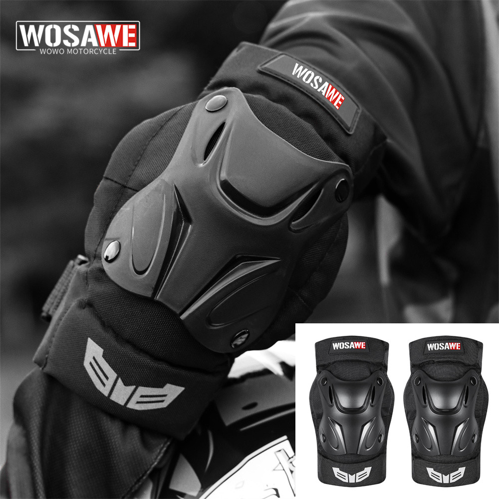 Mountain Biking Elbow Pads - WOSAWE Motorcycle Knee Elbow Pads Black