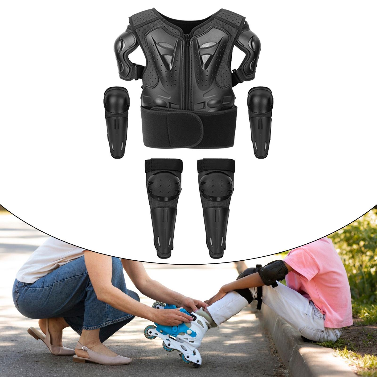 Mountain Biking Elbow Pads - Child Motocross Safety Gear Set with