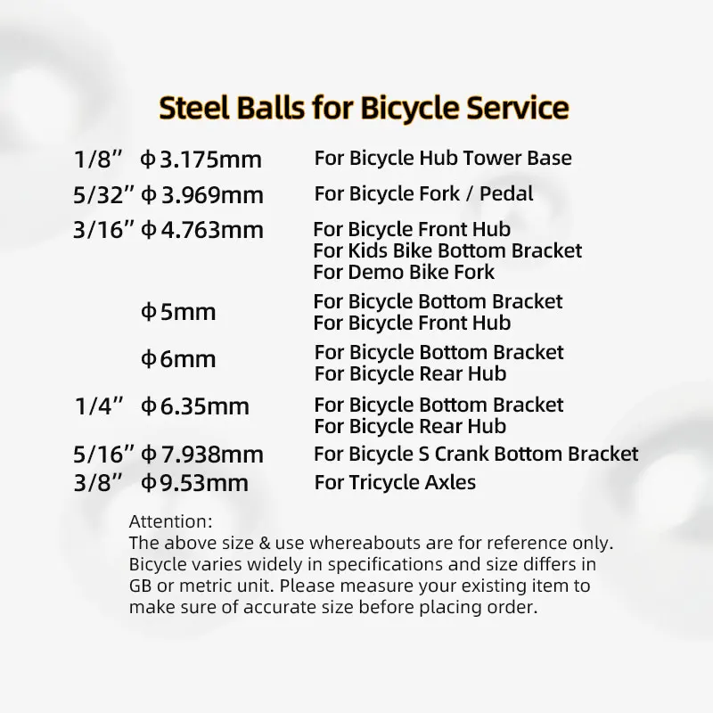144/20pcs Bicycle Steel Balls  - Mountain Biking For Kids recensie en prijs
