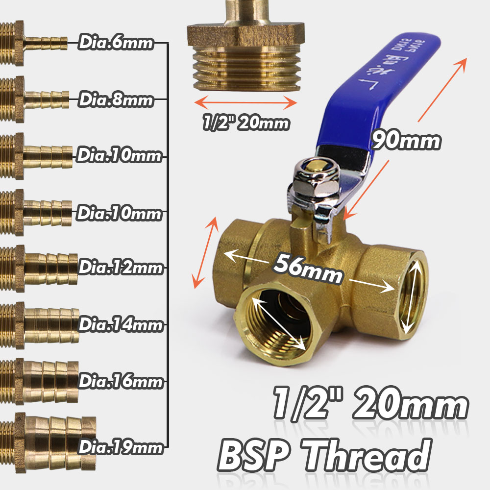 Brass Tee Ball Valve Adapter 6 - Spoke Nipple Brass recensie en prijs